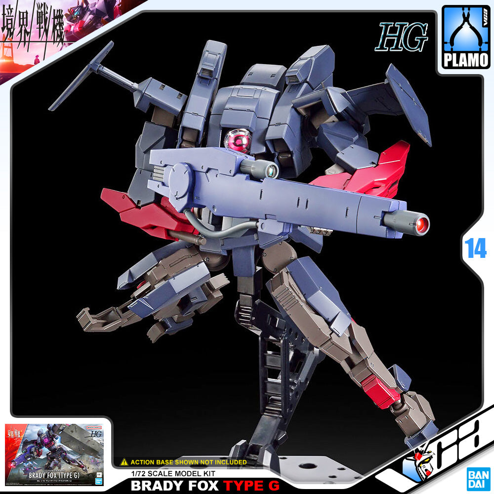 Bandai High Grade Kyoukai Senki HG 1/72 BRADY FOX (TYPE G) Plastic Model Toy VCA Gundam Singapore