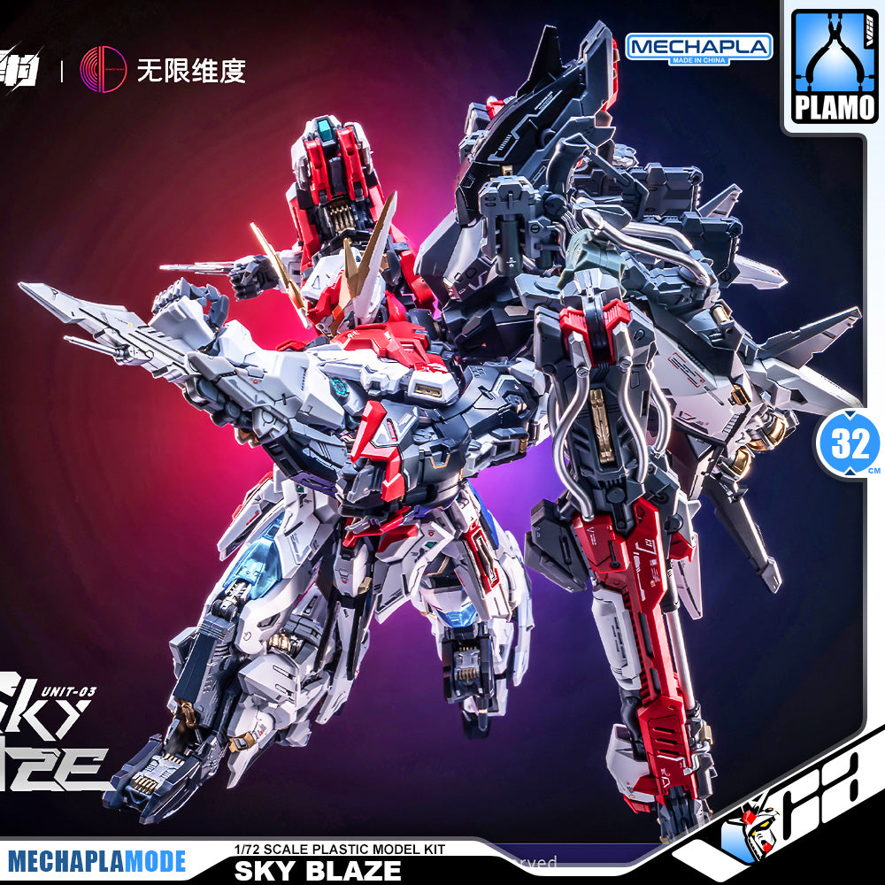 Animester x Infinite Dimension 核金重构×无限维度 核心晶者 1/72 Sky Blaze 03号机-轰天号 Perfect Grade PG Action Figure Model Toy Kit VCA Gundam Singapore