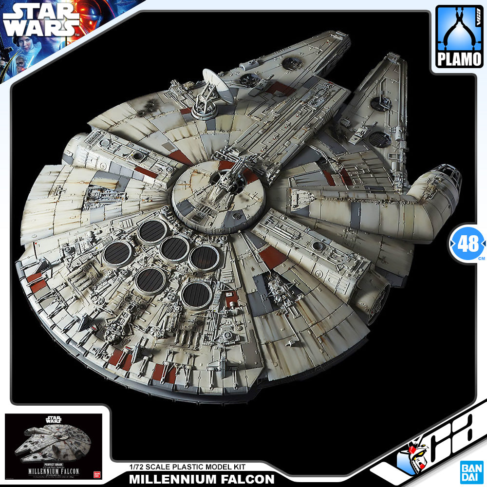 PREMIUM BANDAI STAR WARS PERFECT GRADE PG 1/72 MILLENNIUM FALCON BIG SCALE PLASTIC MODEL TOY KIT VCA GUNDAM SINGAPORE