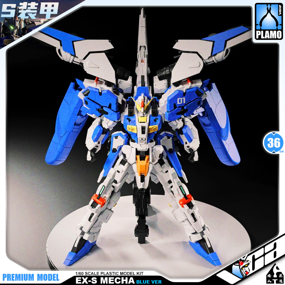 Dwarf Workshop 矮人匠造 1/60 Scale EX-S Mecha Blue Ver Gundam Metal Structure Build Perfect Grade PG Action Figure Model Kit VCA Singapore