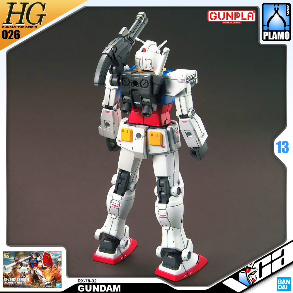Bandai Gunpla High Grade The Origin HG RX-78-02 Gundam Plastic Model Action Toy VCA Singapore