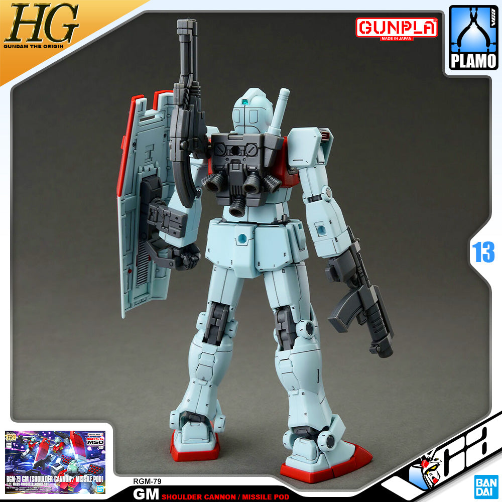 Bandai High Grade The Origin 1/144 HG RGM-79 GM Shoulder Cannon Missile Pod Plastic Action Toy VCA Gundam Singapore