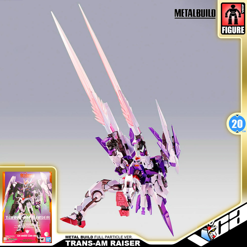 Premium Bandai Tamashii Nations Metal Build Trans-Am Raiser Full Particle Ver. Action Figure Toy VCA Gundam Singapore