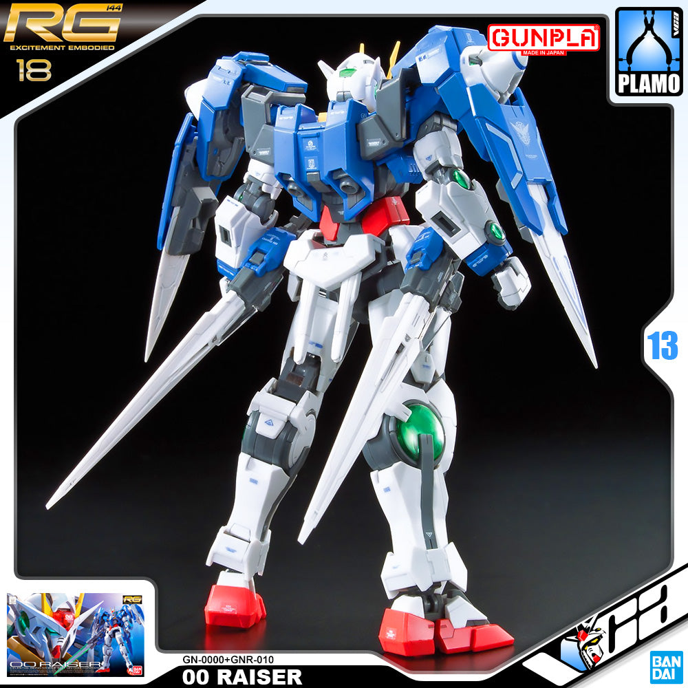 Bandai Gunpla Real Grade 1/144 RG 00 Raiser Plastic Model Toy VCA Gundam Singapore