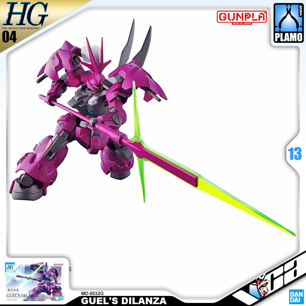Bandai Gunpla High Grade The Witch From Mercury 1/144 HG Guel's Dilanza Plastic Model Action Toy VCA Gundam Singapore