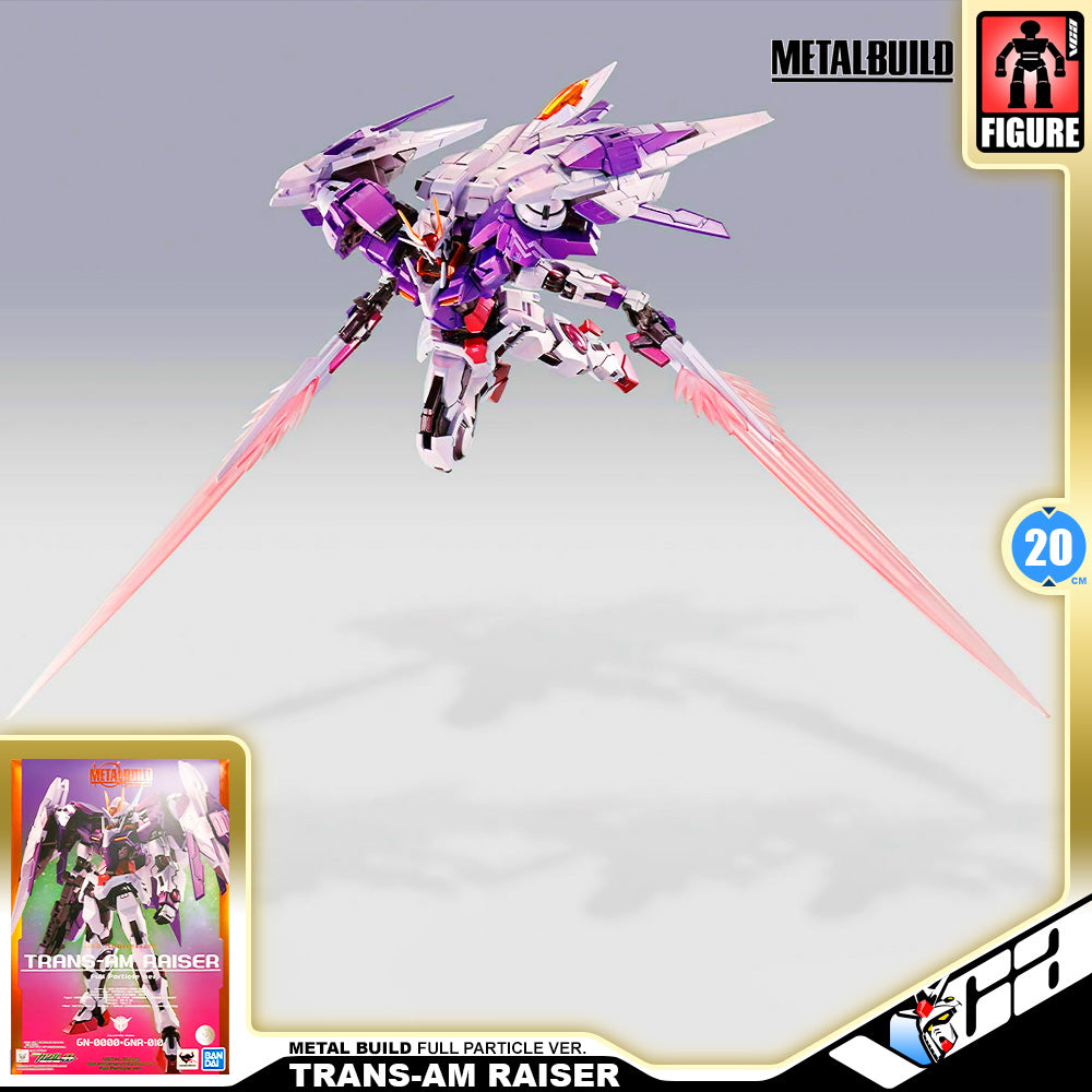 Premium Bandai Tamashii Nations Metal Build Trans-Am Raiser Full Particle Ver. Action Figure Toy VCA Gundam Singapore