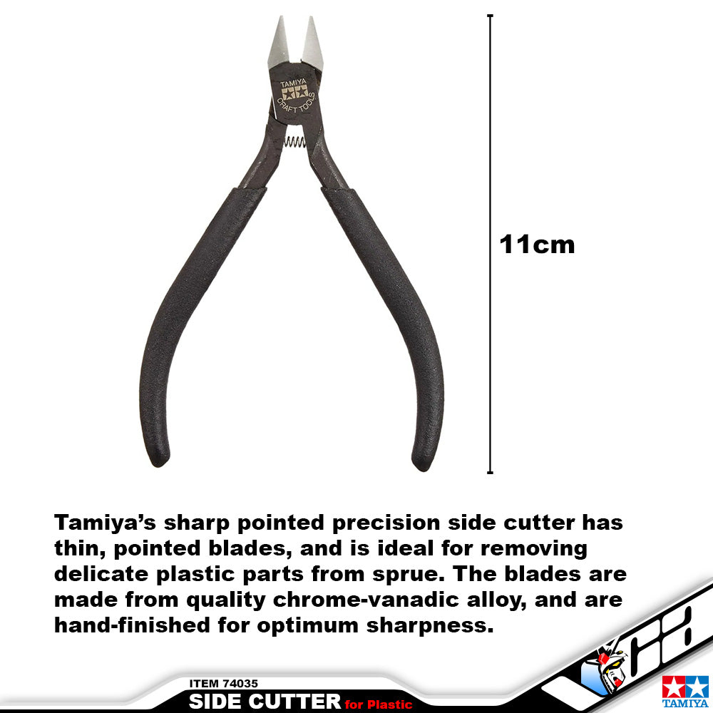 Tamiya 74035 Sharp Pointed Side Cutter Nipper for Plastic Model VCA Gundam Singapore