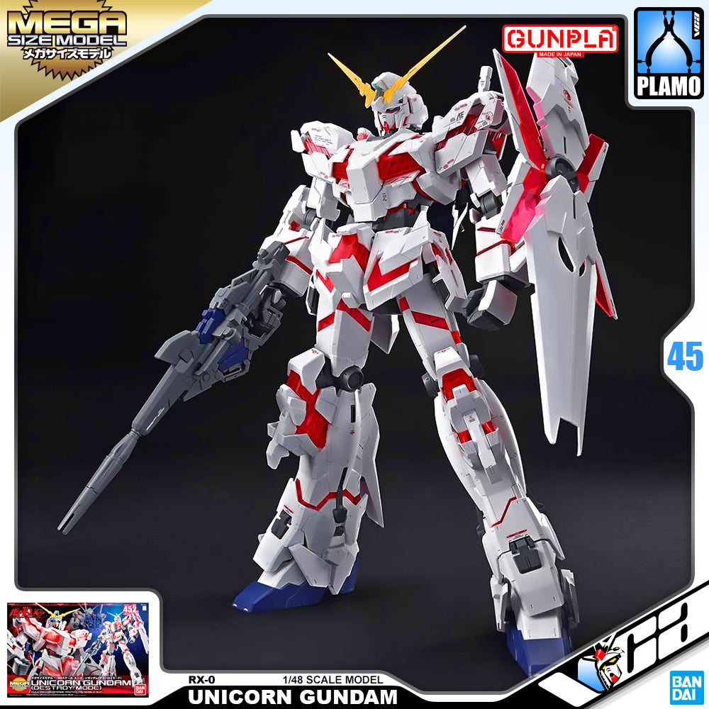 Bandai Gunpla Mega Size 1/48 RX-0 Unicorn Gundam (Destroy Mode) Large Big Plastic Model Action Toy VCA Singapore