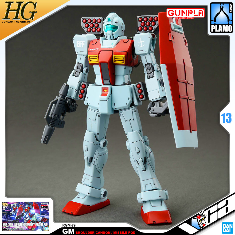Bandai High Grade The Origin 1/144 HG RGM-79 GM Shoulder Cannon Missile Pod Plastic Action Toy VCA Gundam Singapore