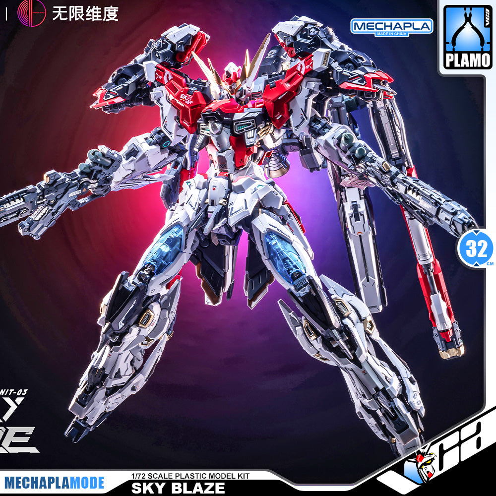Animester x Infinite Dimension 核金重构×无限维度 核心晶者 1/72 Sky Blaze 03号机-轰天号 Perfect Grade PG Action Figure Model Toy Kit VCA Gundam Singapore