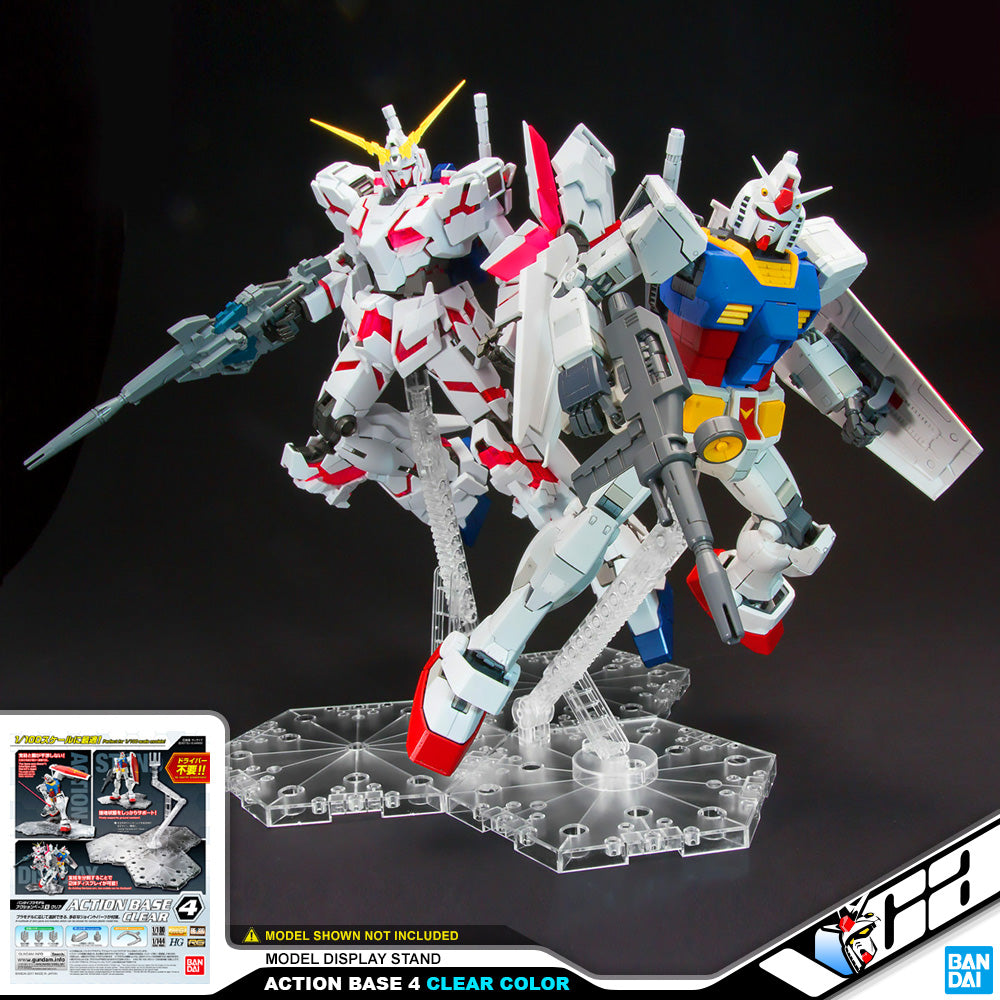 Bandai Gunpla Action Base 4 Clear Gundam Display Stand Holder Base VCA Singapore