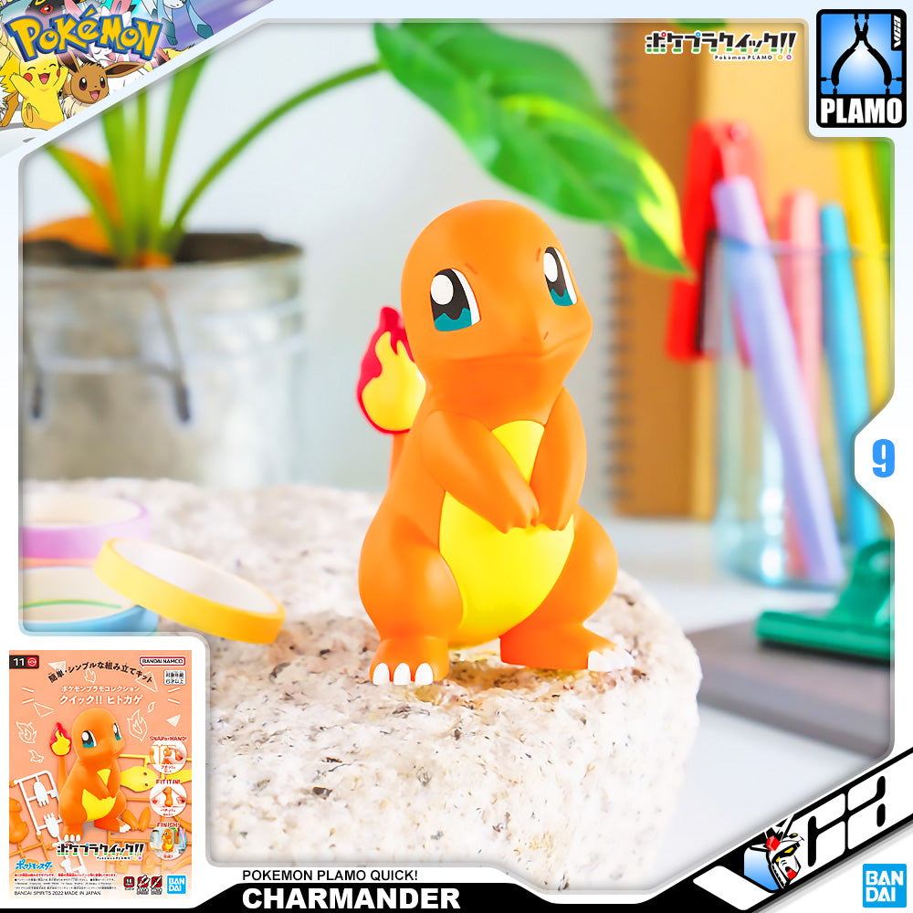 Bandai Namco Pokemon Plamo Collection Quick Charmander Plastic Model Toy VCA Gundam Singapore