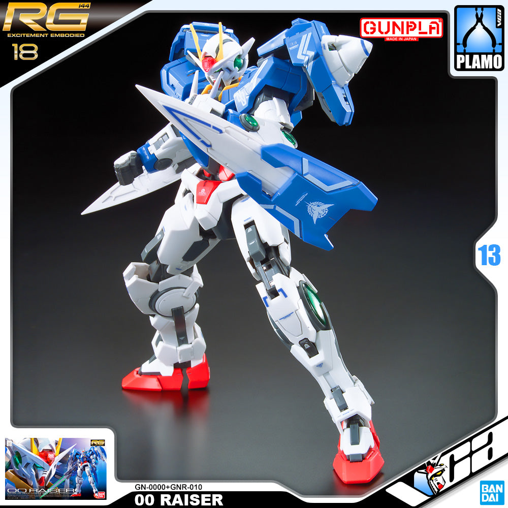 Bandai Gunpla Real Grade 1/144 RG 00 Raiser Plastic Model Toy VCA Gundam Singapore