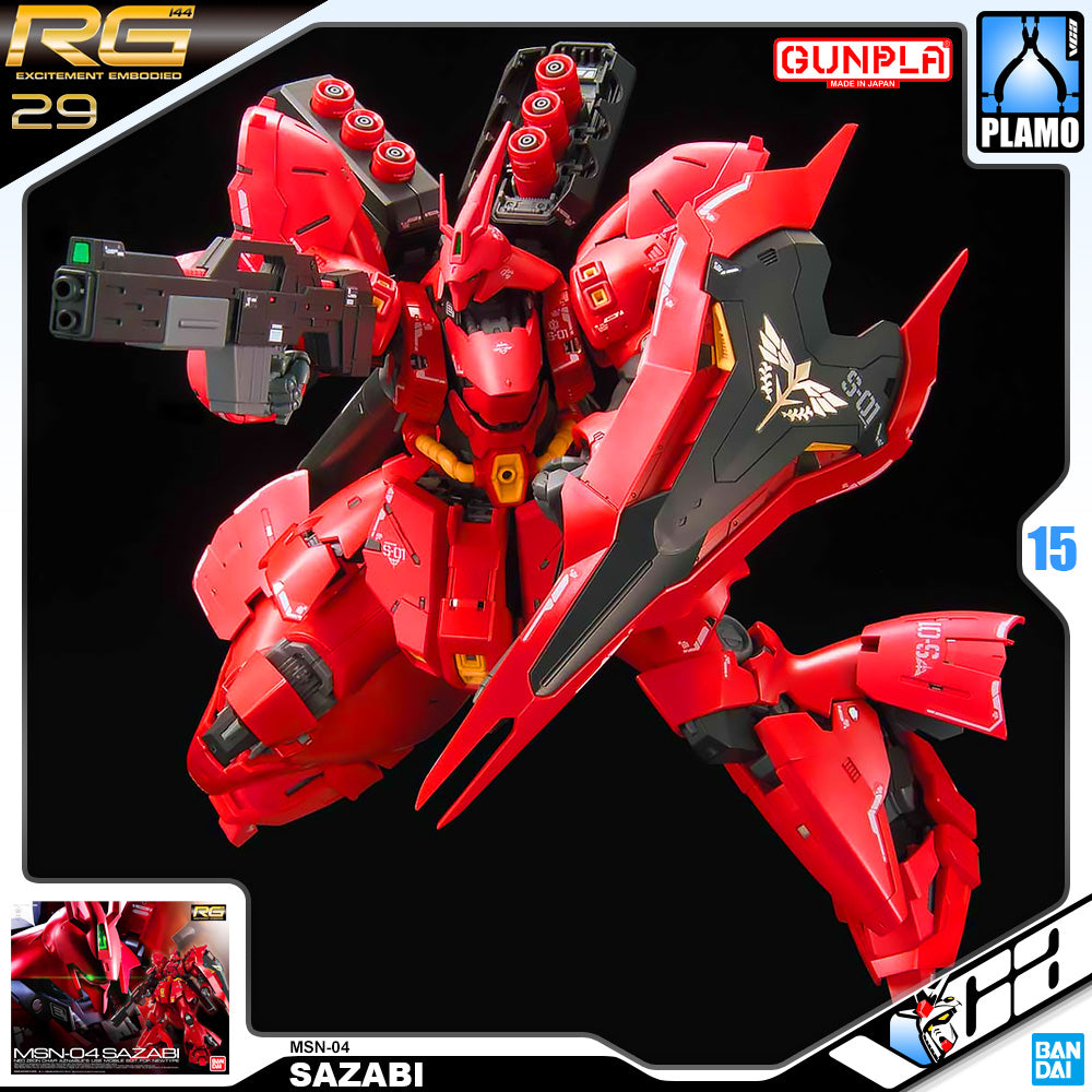 Bandai Gunpla Real Grade 1/144 RG MSN-04 SAZABI Plastic Model Kit Toy VCA Gundam Singapore