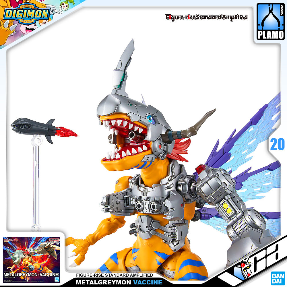 Bandai Figure Rise Standard Amplified MetalGreymon Vaccine Plastic Model Action Toy Kit VCA Gundam Singapore