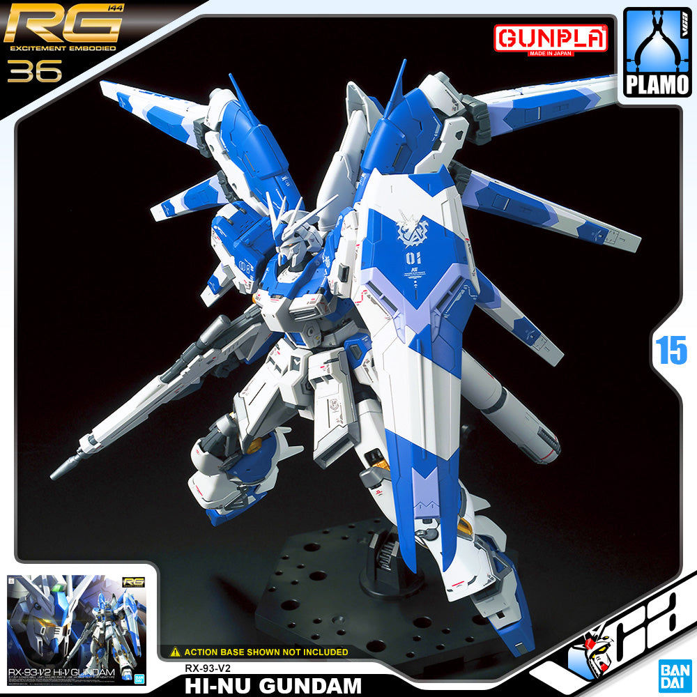 Bandai Gunpla Real Grade 1/144 RG RX-93-V2 Hi-Nu Gundam Plastic Model Action Toy VCA Singapore