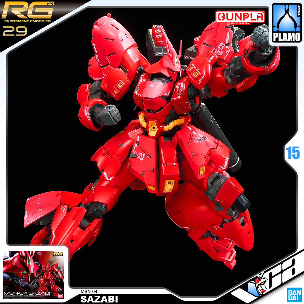 Bandai Gunpla Real Grade 1/144 RG MSN-04 SAZABI Plastic Model Kit Toy VCA Gundam Singapore