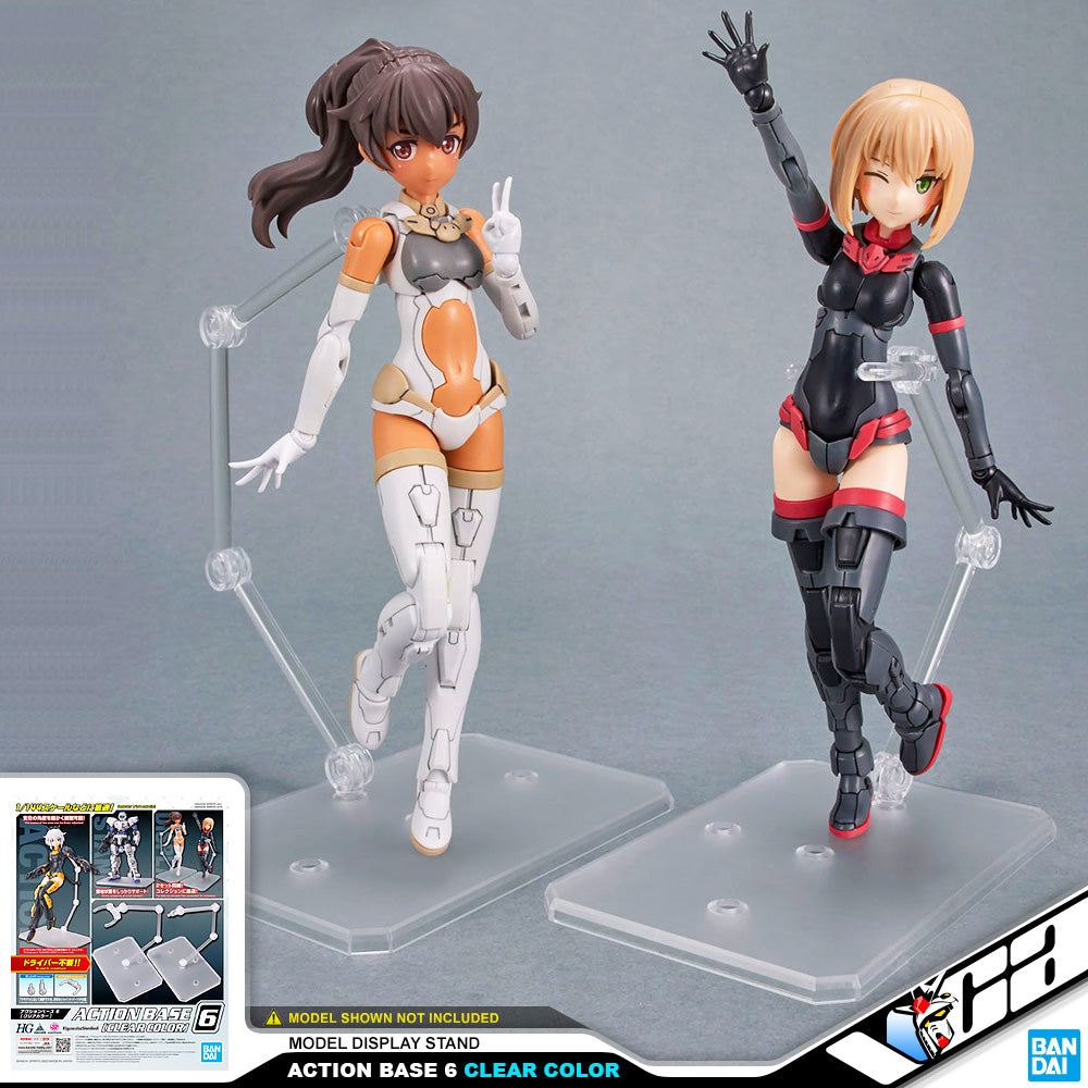 Bandai Display Action Base 6 Clear Color For Plastic Model Action Toy VCA Gundam Singapore