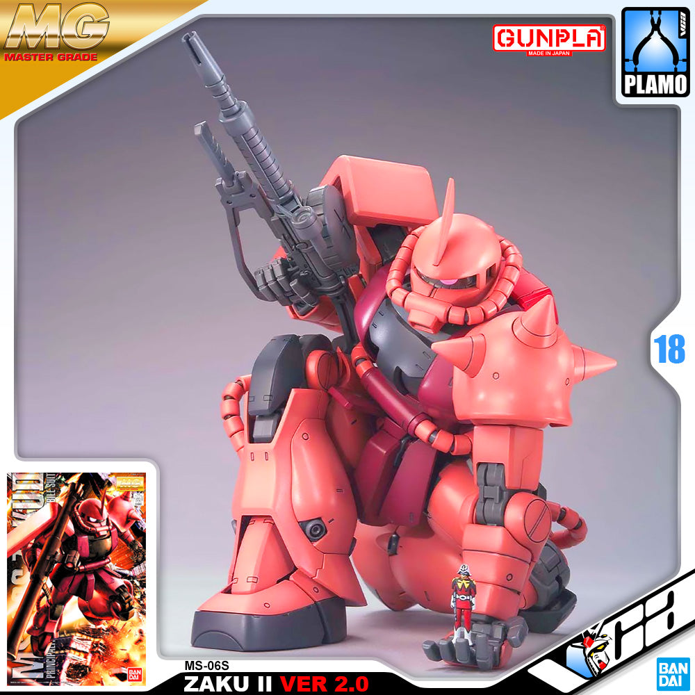 Bandai Gunpla Master Grade 1/100 MG MS-06S ZAKU II Ver 2.0 Plastic Model Toy VCA Gundam Singapore