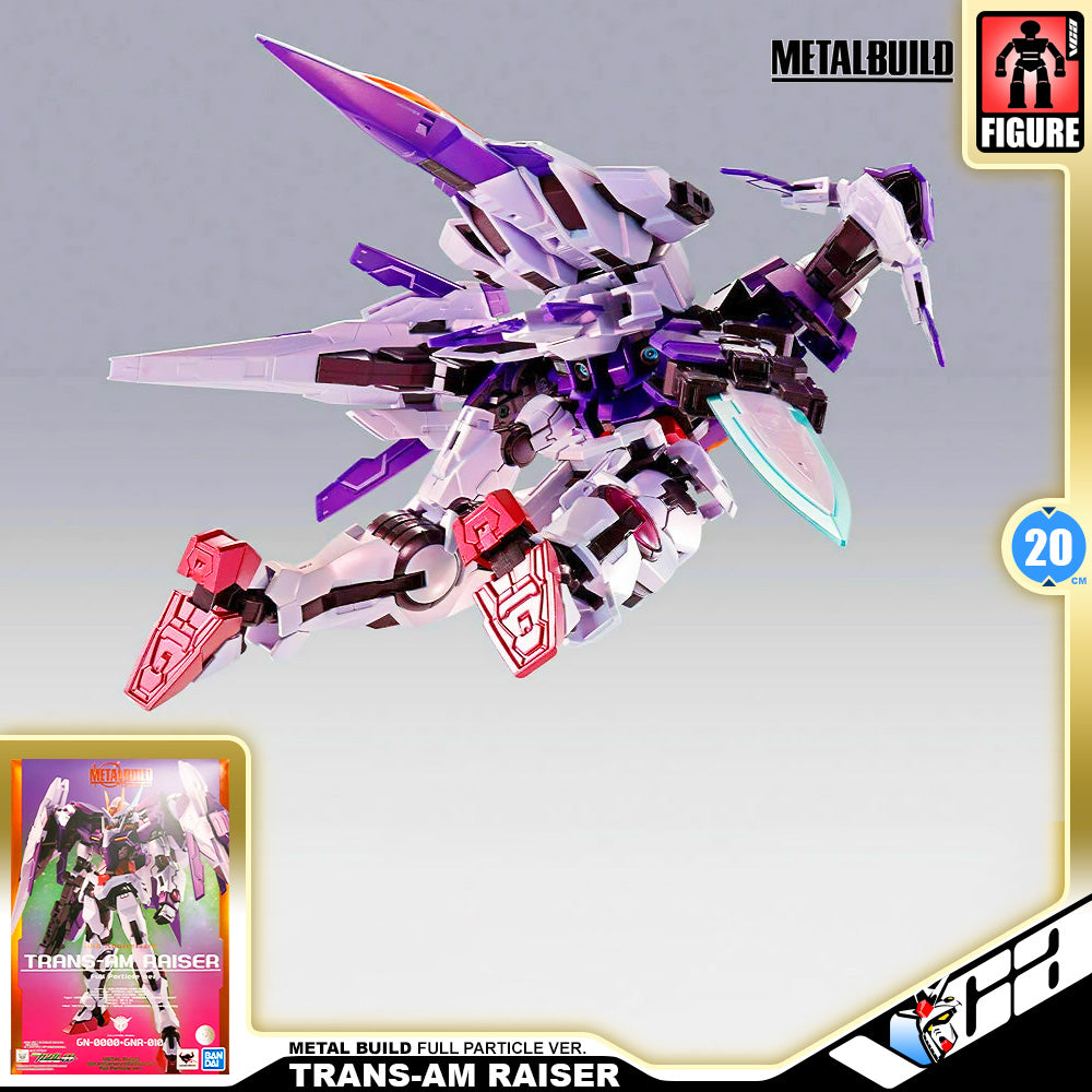 Premium Bandai Tamashii Nations Metal Build Trans-Am Raiser Full Particle Ver. Action Figure Toy VCA Gundam Singapore