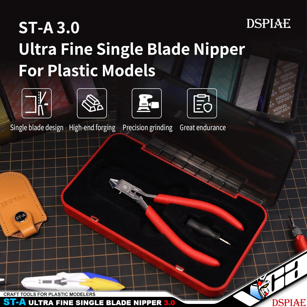 Dspiae ST-A Ultra Fine Single Blade Nipper 3.0 Hobby Runner Sprue Cutter Plastic Model Action Figure Toy VCA Gundam Singapore