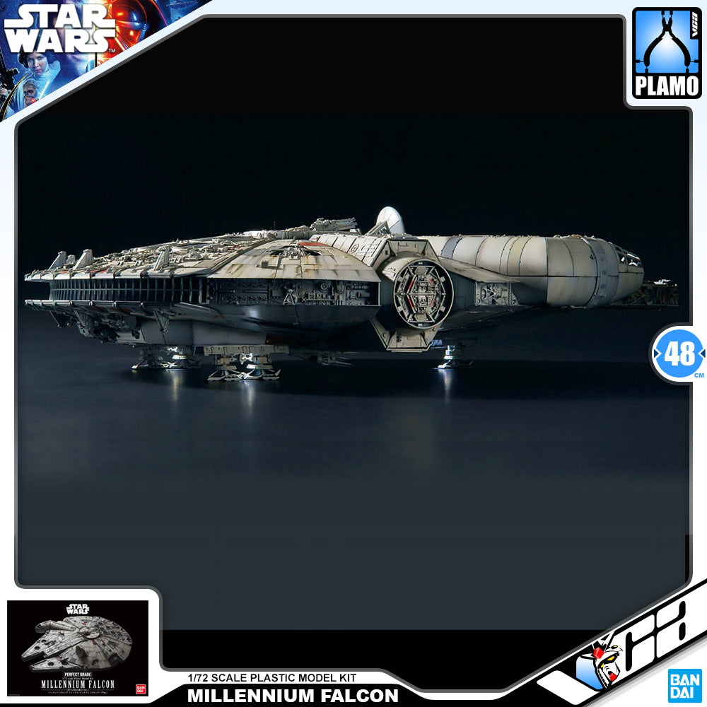 PREMIUM BANDAI STAR WARS PERFECT GRADE PG 1/72 MILLENNIUM FALCON BIG SCALE PLASTIC MODEL TOY KIT VCA GUNDAM SINGAPORE