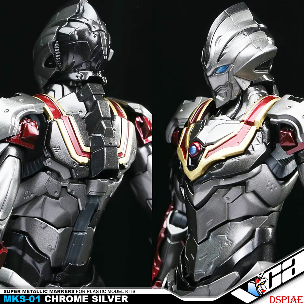 Dspiae Super Metallic Markers Chrome Silver Action Figure Hobby Model Toy Paint VCA Gundam Singapore