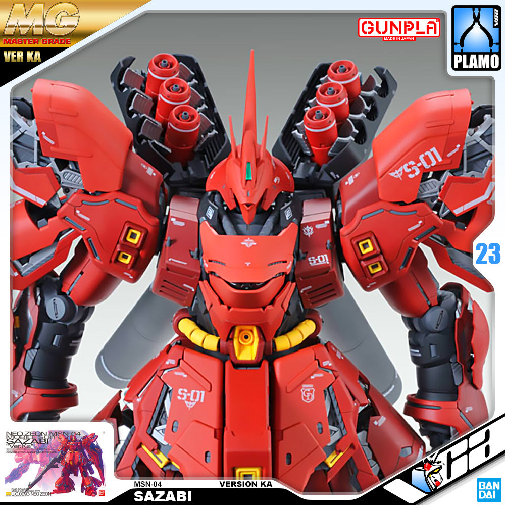 Bandai Gunpla Master Grade 1/100 MG Sazabi Ver Ka Plastic Model Toy VCA Gundam Singapore