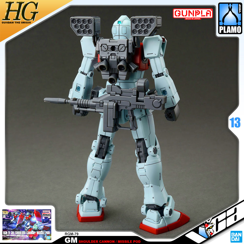 Bandai High Grade The Origin 1/144 HG RGM-79 GM Shoulder Cannon Missile Pod Plastic Action Toy VCA Gundam Singapore