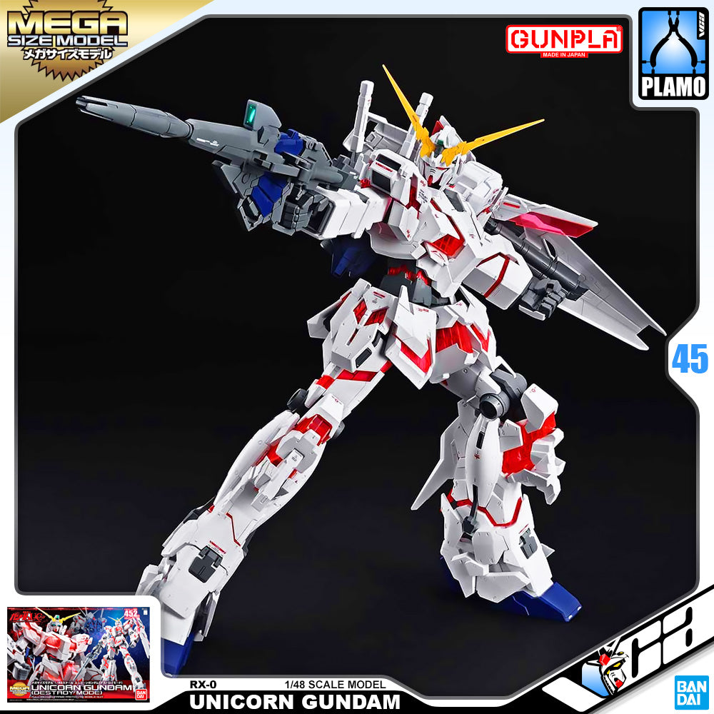 Bandai Gunpla Mega Size 1/48 RX-0 Unicorn Gundam (Destroy Mode) Large Big Plastic Model Action Toy VCA Singapore