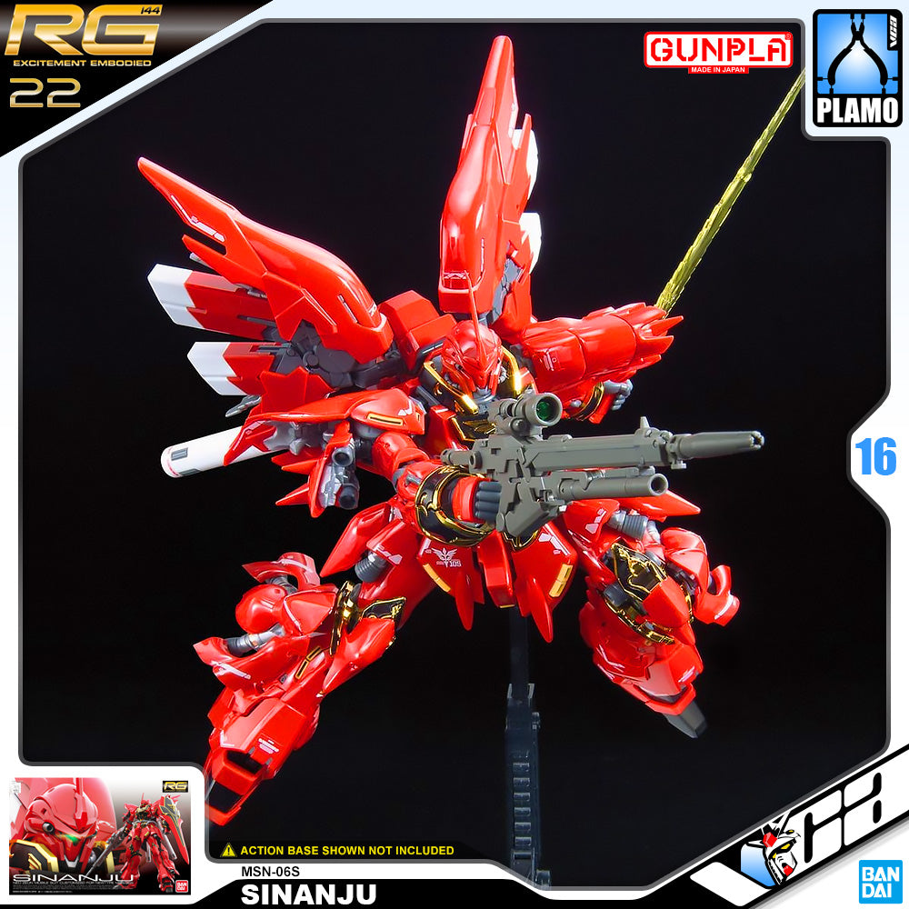 Bandai Gunpla Real Grade 1/144 RG MSN-06S Sinanju Plastic Model Toy VCA Gundam Singapore