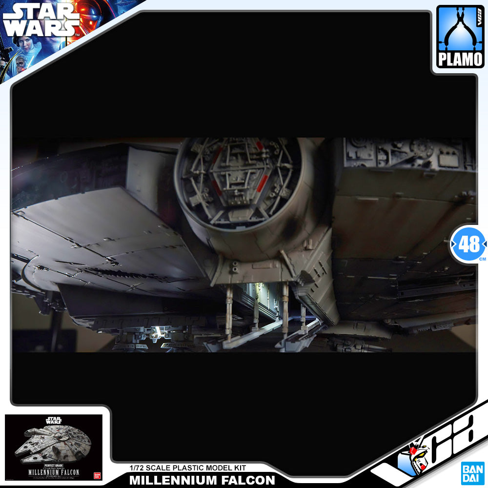 PREMIUM BANDAI STAR WARS PERFECT GRADE PG 1/72 MILLENNIUM FALCON BIG SCALE PLASTIC MODEL TOY KIT VCA GUNDAM SINGAPORE