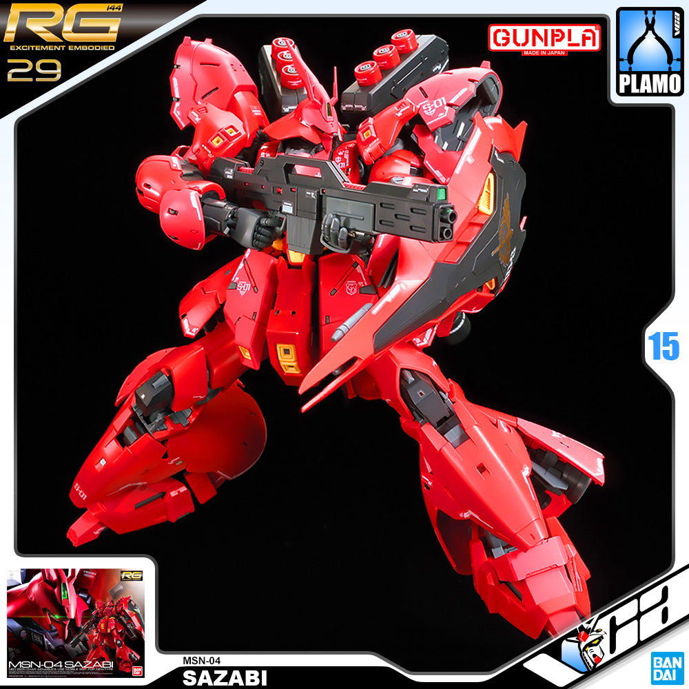 Bandai Gunpla Real Grade 1/144 RG MSN-04 SAZABI Plastic Model Kit Toy VCA Gundam Singapore