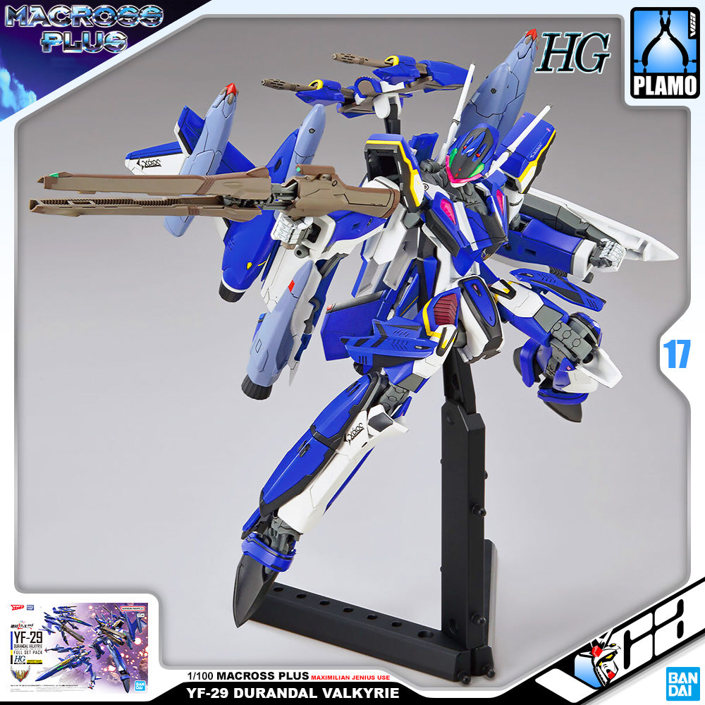 Bandai High Grade Macross Plus 1/100 HG YF-29 Durandal Valkyrie Maximilian Jenius Plastic Model Action Toy VCA Gundam Singapore