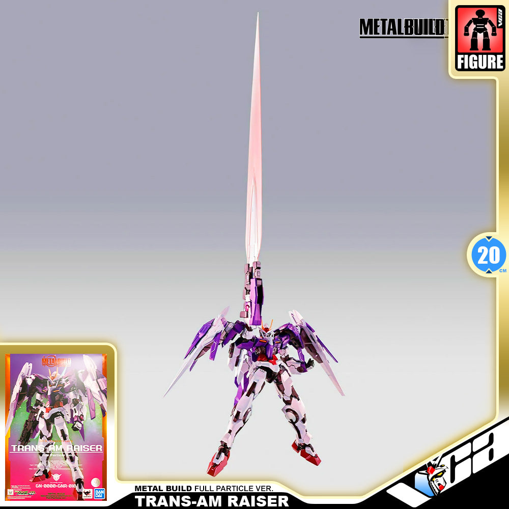 Premium Bandai Tamashii Nations Metal Build Trans-Am Raiser Full Particle Ver. Action Figure Toy VCA Gundam Singapore