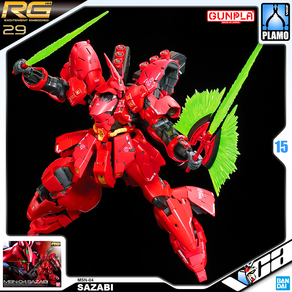Bandai Gunpla Real Grade 1/144 RG MSN-04 SAZABI Plastic Model Kit Toy VCA Gundam Singapore