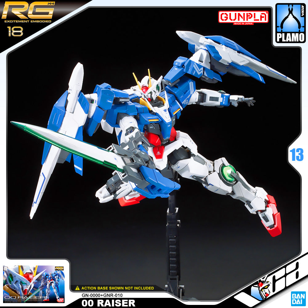Bandai Gunpla Real Grade 1/144 RG 00 Raiser Plastic Model Toy VCA Gundam Singapore