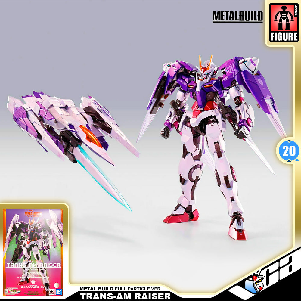 Premium Bandai Tamashii Nations Metal Build Trans-Am Raiser Full Particle Ver. Action Figure Toy VCA Gundam Singapore