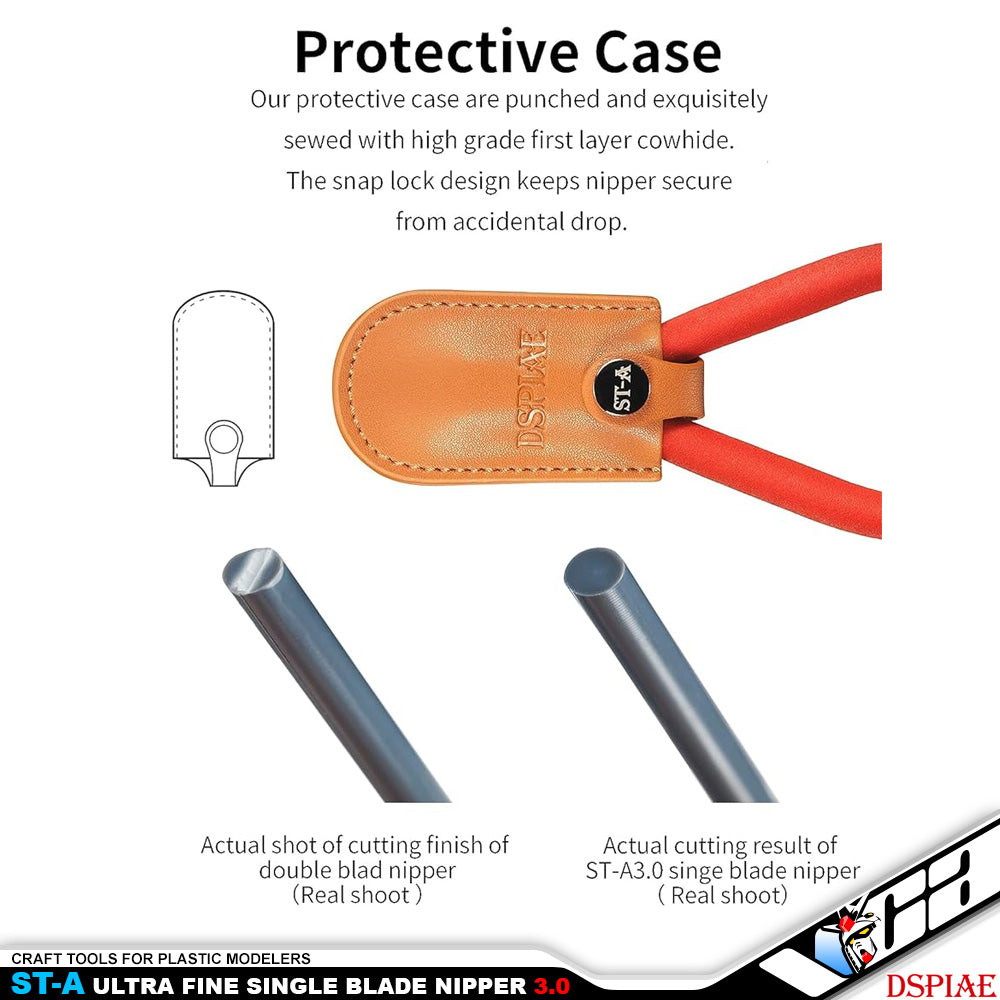 Dspiae ST-A Ultra Fine Single Blade Nipper 3.0 Hobby Runner Sprue Cutter Plastic Model Action Figure Toy VCA Gundam Singapore