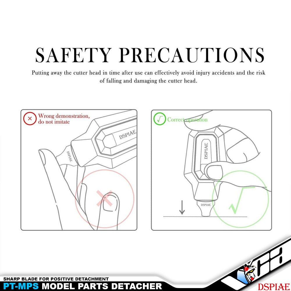 Dspiae PT-MPS Model Parts Detecher Opener Separator Hobby Action Figure Toy Tool VCA Gundam Singapore