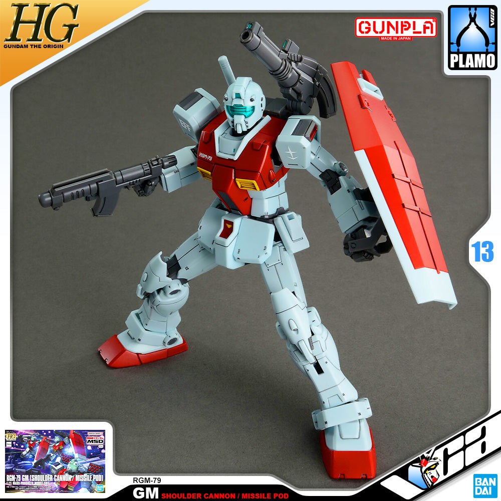 Bandai High Grade The Origin 1/144 HG RGM-79 GM Shoulder Cannon Missile Pod Plastic Action Toy VCA Gundam Singapore