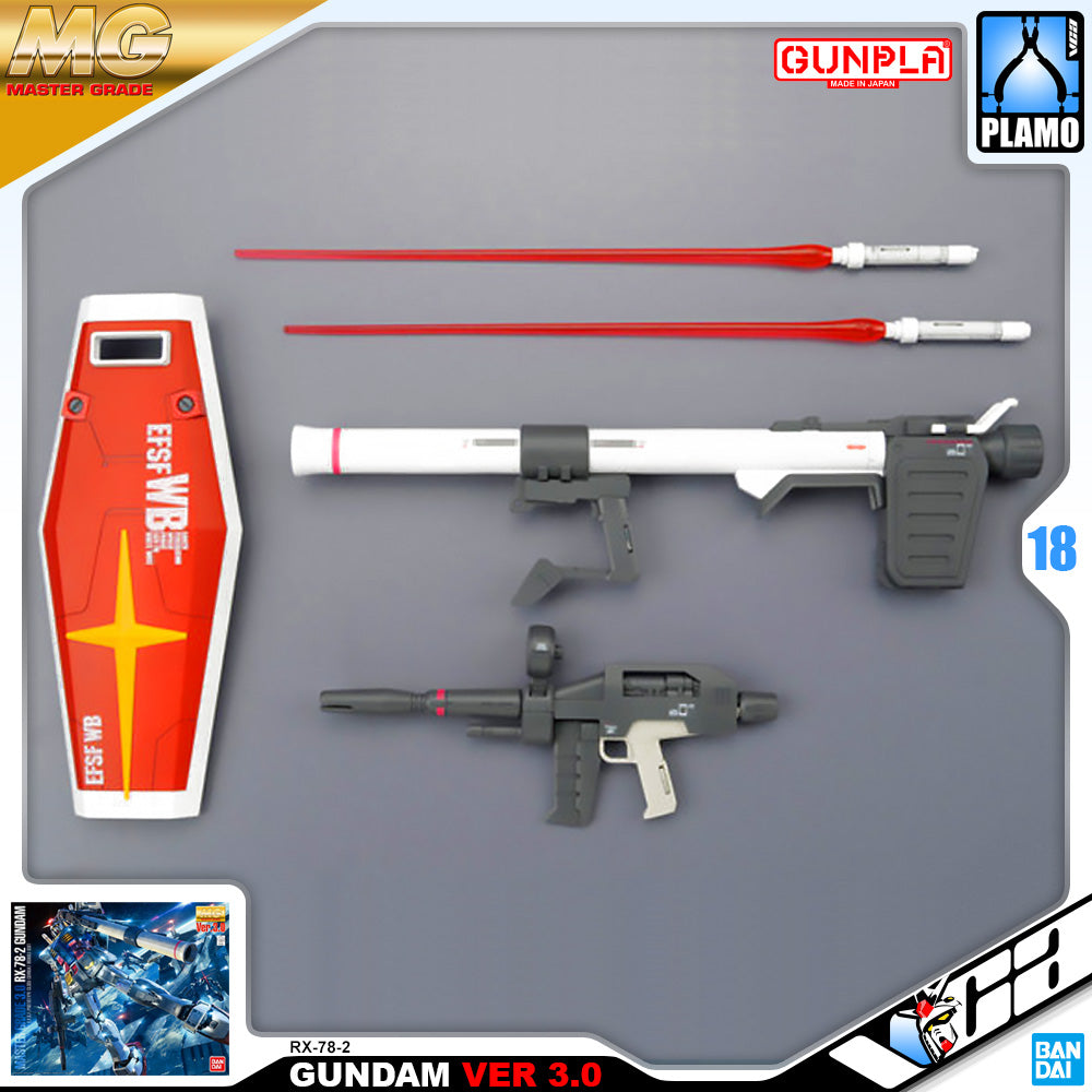 Bandai Gunpla Master Grade 1/100 MG RX-78-2 GUNDAM VER 3.0 Plastic Model Kit Toy VCA Singapore