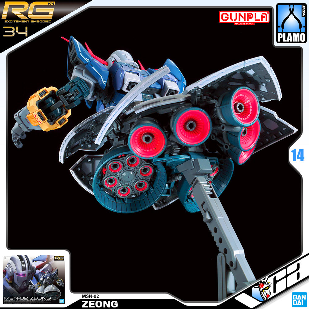 Bandai Gunpla Real Grade 1/144 RG MSN-02 Zeong Plastic Model Toy VCA Gundam Singapore