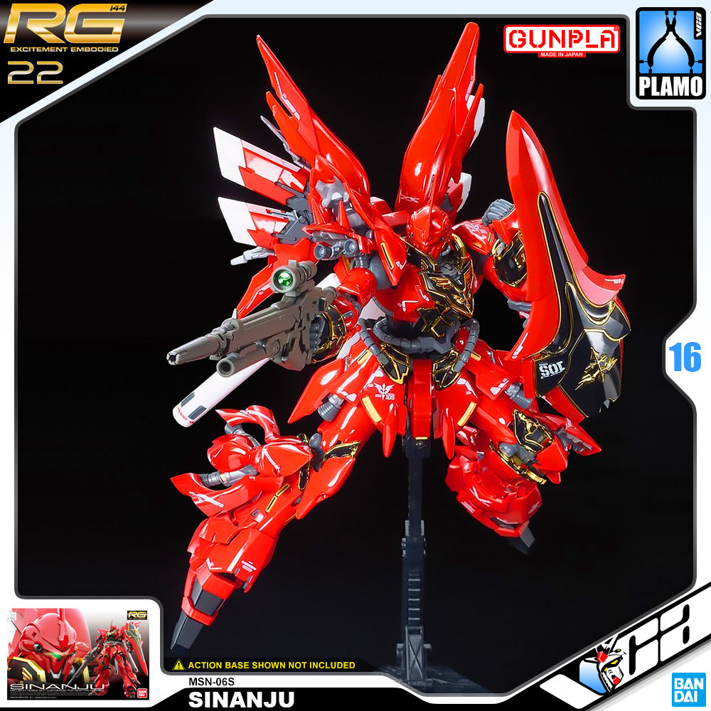 Bandai Gunpla Real Grade 1/144 RG MSN-06S Sinanju Plastic Model Toy VCA Gundam Singapore