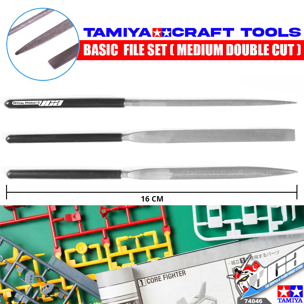 TAMIYA 74046 BASIC FILE SET MEDIUM DOUBLE CUT