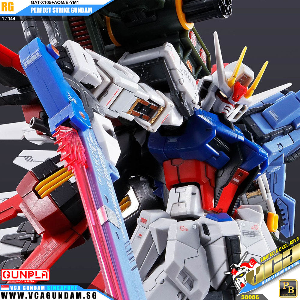 Premium Bandai Real Grade RG Perfect Strike Gundam Action Figure Toy Kit VCA Singapore