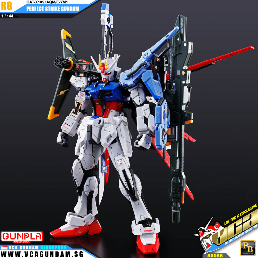 Premium Bandai Real Grade RG Perfect Strike Gundam Action Figure Toy Kit VCA Singapore
