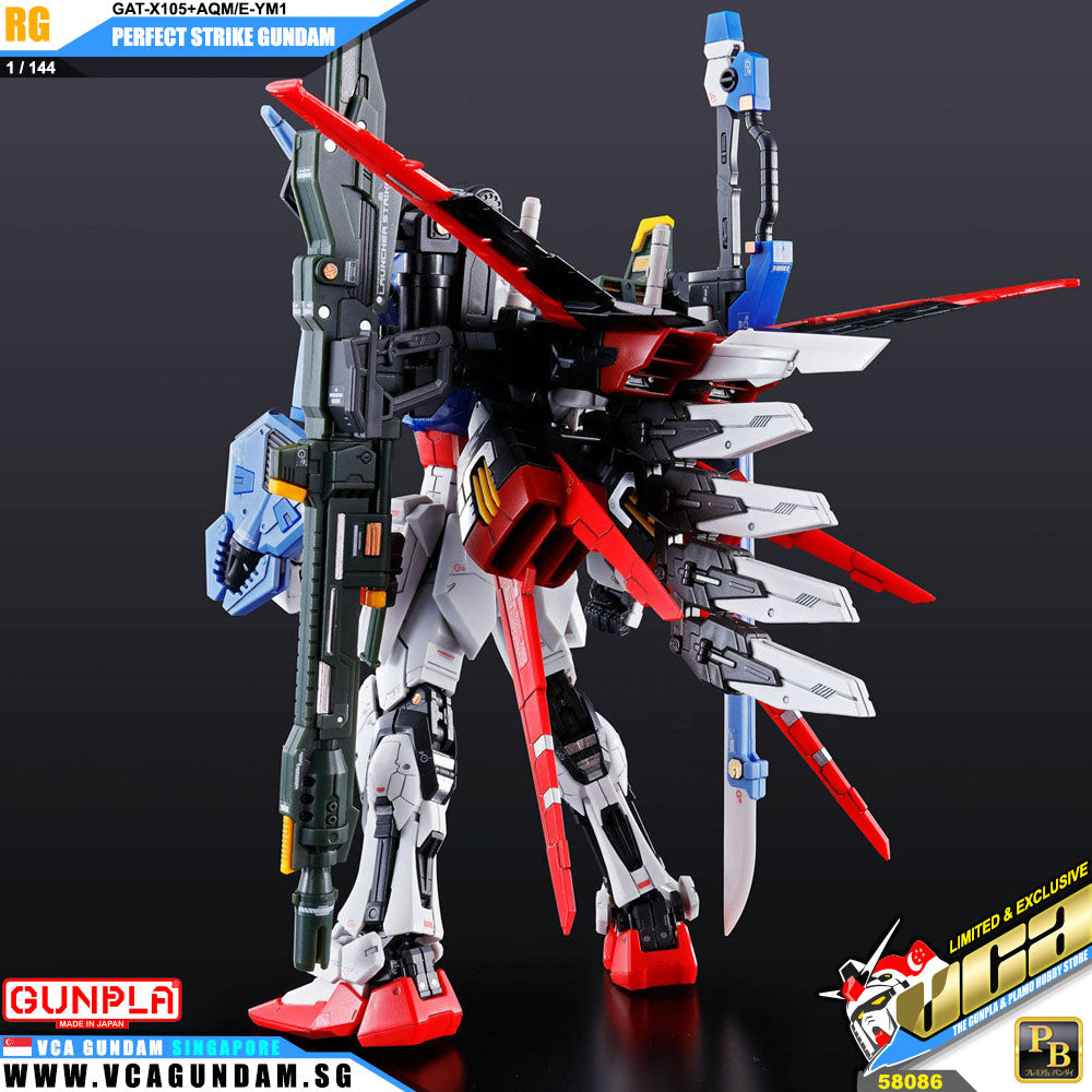 Premium Bandai Real Grade RG Perfect Strike Gundam Action Figure Toy Kit VCA Singapore