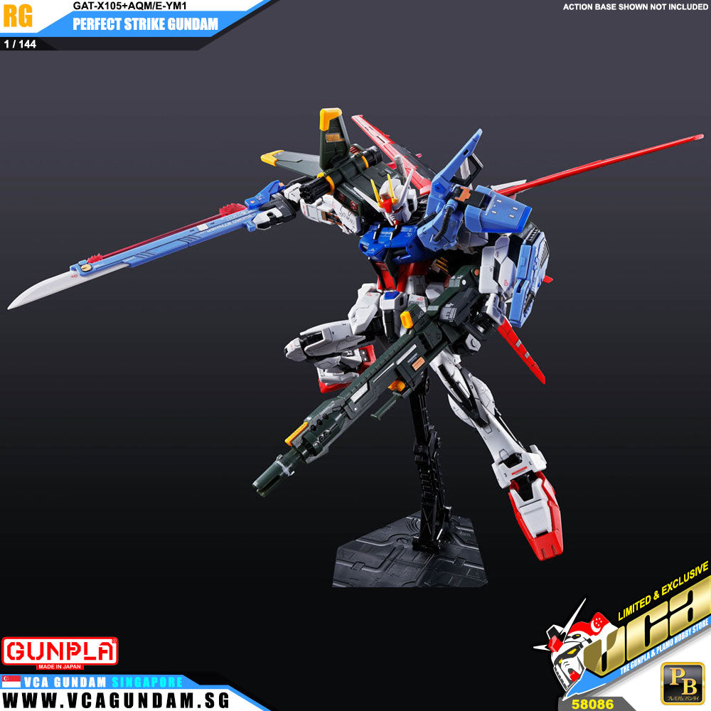 Premium Bandai Real Grade RG Perfect Strike Gundam Action Figure Toy Kit VCA Singapore