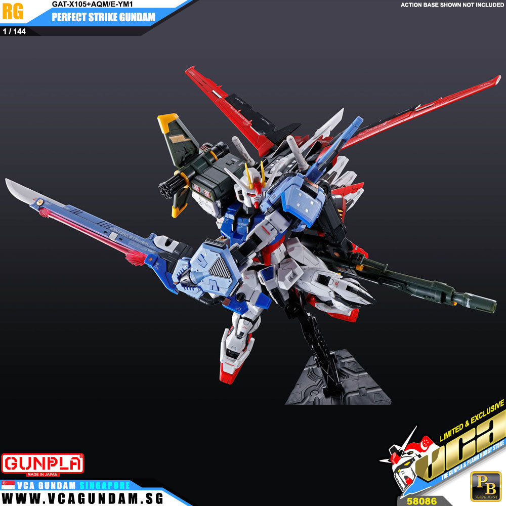 Premium Bandai Real Grade RG Perfect Strike Gundam Action Figure Toy Kit VCA Singapore
